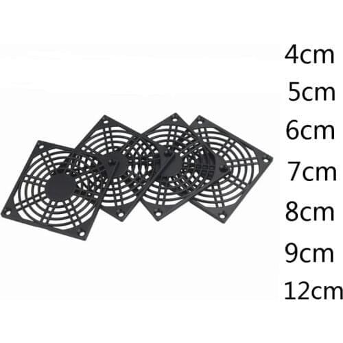 20 Pcs Gdstime 40mm 50mm 60mm 80mm 90mm 120mm fan protect mesh Plastic Dustproof Filter PC Case Cooler Black fan shield