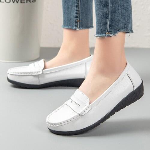 Walking Fitness Shoes For Women Anti-skid Sneakers Women Leather Waterproof Casual Shoes Jogging Chaussure Femme Plus Size 44
