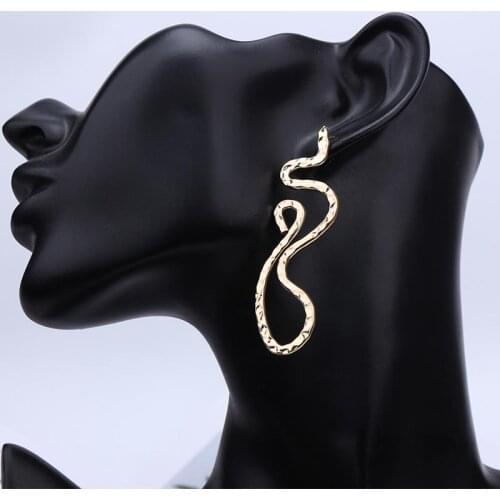 Earrings for Women Vintage Punk Gold Silver Color Animal Snake Earring Elegant Long Statement Wedding Earrings Jewelry EB399