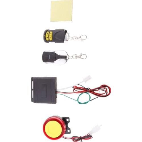 12v Motorcycle Electric Security Alarm System Anti-theft Remote Control Set