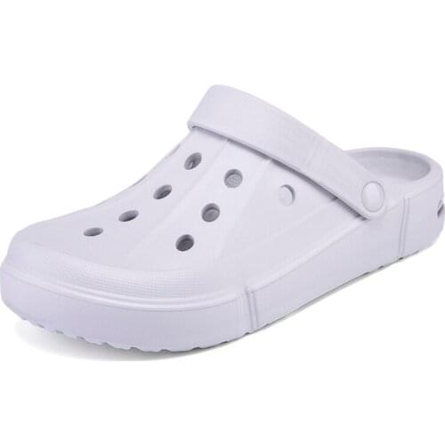 2021 Light Platform Mens Slippers Summer Beach EVA Soft Sole Slide Couples Dress Boys Sandals Lovers Garden Jelly Shoes