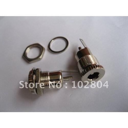 250 pcs DC Power Jack 5.5x2.5mm Heavy Duty Metal Chassis Jack Socket Solder Type