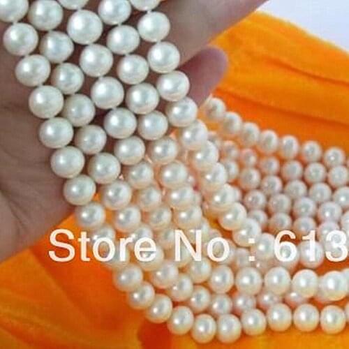 Beautiful diy wholesale 6.5-7mm newly white FW cultured charms pearl diy Necklace making 5pc MY4788