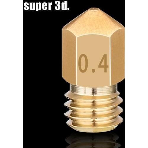 5pcs /lot MK8 Brass Nozzle 0.4MM Extruder Print Head Nozzle parts For 1.75MM CR10 CR10S Ender-3 Anet A8 3D Printer Accessories