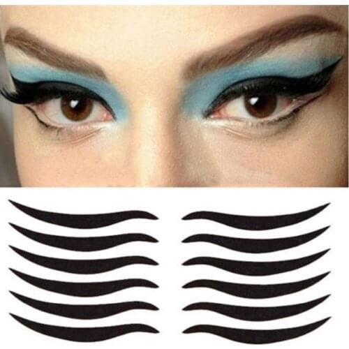 80 Stickers Sexy Cat Style Eyes Sticker Black Eyeliner & Double Eyelid Tape Smoky Tattoo eye makeup SP-1003