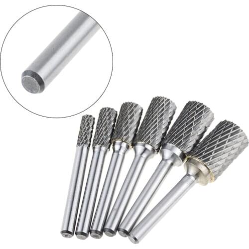 1Pcs AX type double groove head tungsten carbide alloy rotary file drill milling engraving drill bit burr grinder abrasive tool