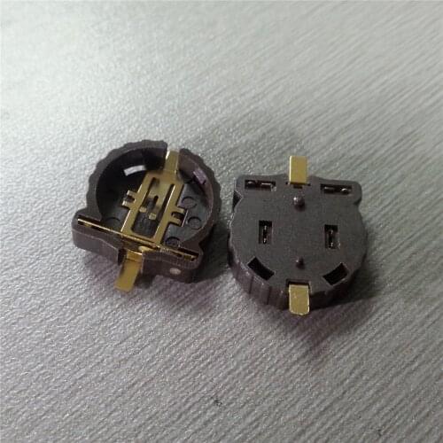 10pcs CR1220 CR1225 button battery holder 3V button battery holder SMD package plating temperature