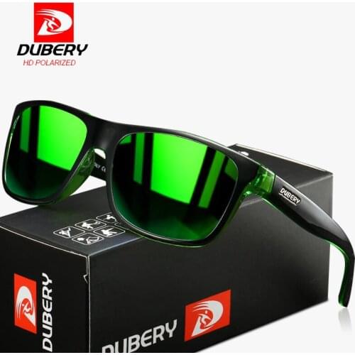 DUBERY 2021 Fashion Polarized Sunglasses Men High Quality Eyeglasses Frame Square Sun Glasses Sport Style UV400 Goggles CE