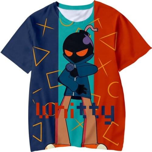 Friday Night Funkin Printing T-shirt Children Casual Tshirt Toddle Baby Shirt Boys Girl Round Collar Short Sleeve 4-14 Years Tee