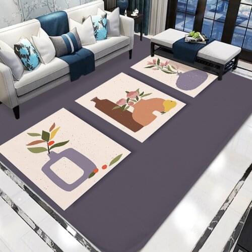 Illustration Carpet Modern Anti-Slip Mats Indoor Decoration Doormat Cartoon Vase Carpet Pad Outdoor Kitchen Home 40x60cm Mat Rug