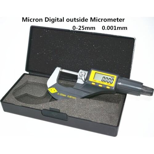 Jrealmer High Quality 0-25mm 0.001m Micron Digital outside Micrometer Electronic micrometer gauge digital gauge measuring tools