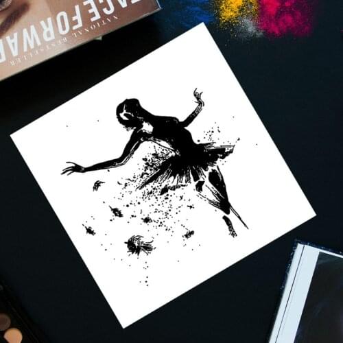 K5DC Dancer Silicone Transparent Stamp Background Clear Stamps DIY Scrapbooking Card Making