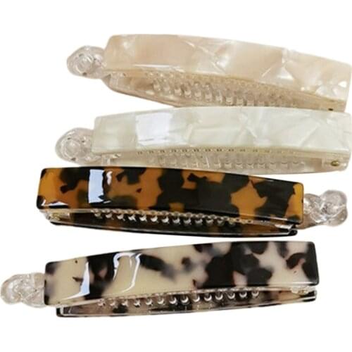 Banana Clip Clincher Comb Acetate Banana Clip Interlocking Teeth French Banana Hair Clip Strong Holding Non-Slip Clip