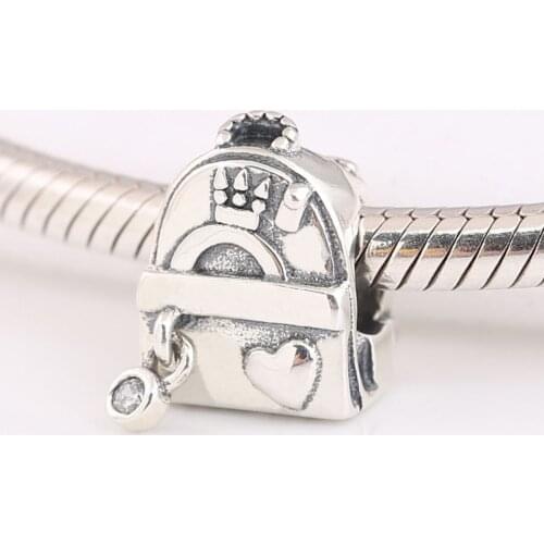 Authentic S925 DIY Jewelry Adventure Bag Charms fit Lady Bracelet Bangle