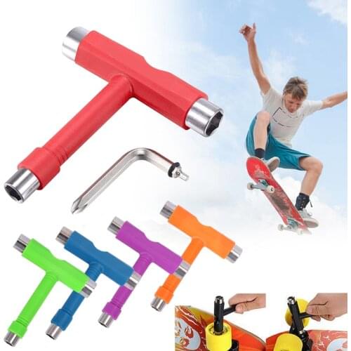 Skateboard T Tools Multi-Function Portable Skate Tool Screwdriver Wrench for Longboard Skateboard VC