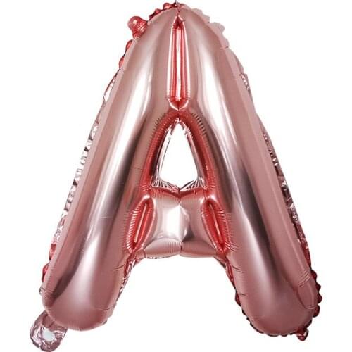 Wedding room layout balloon 16 inch rose gold letter foil balloon birthday scene decoration letter aluminum balloon