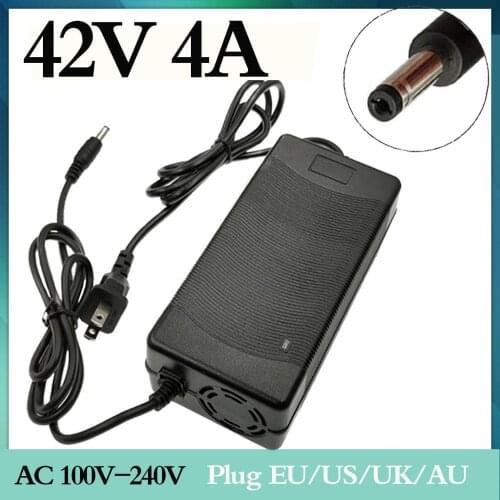 42V 4A Smart Battery Charger for 10Series 36V 37V Li-ion e-bike Electric Bicycle Battery Charger DC 5.5mm*2.1mm fast charging