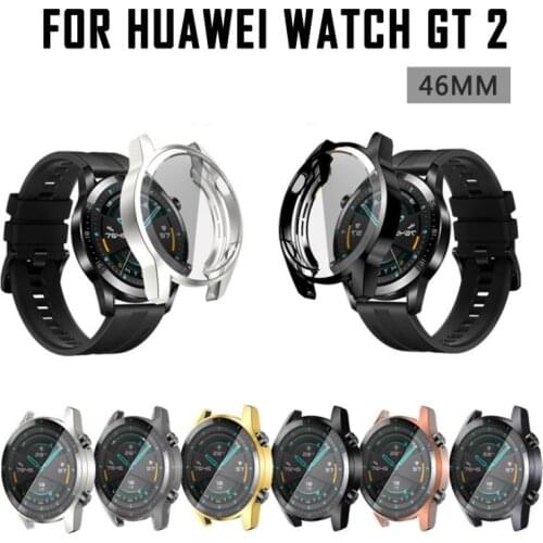 Protective Case For Huawei Watch GT 2 46mm Soft Tpu Full Screen Case Smart Watch Protector Anti-drop Cover Accessories