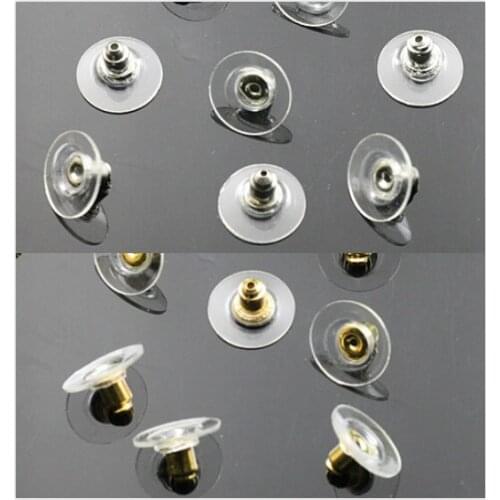 100pcs Korean copper gold/silver ear cap ear plugs plugging accessories wholesale Diy Jewelry accessories