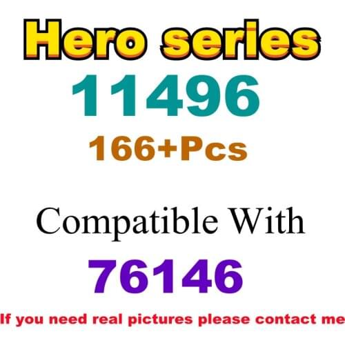 166Pcs 11496 Building Block Toy Hero Series 76146 Assembled Building Block Childrens Toy Gifts