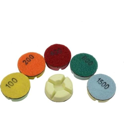 2'' Diamond Floor Polishing Disc Resin Bond Dry Wet 5cm Mini Originality 7Pcs/set Granite Marble Concrete Surface