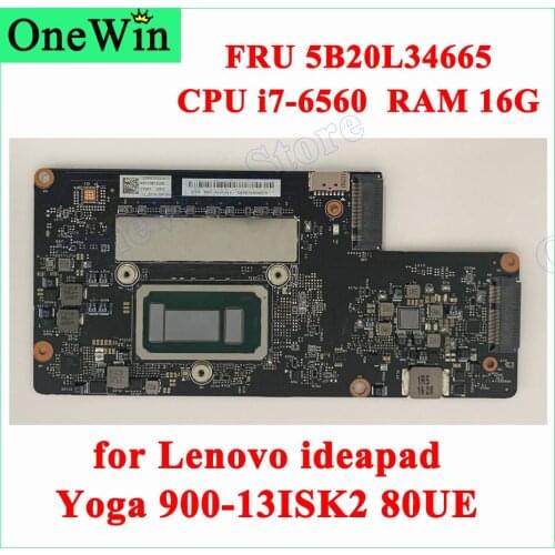 5B20L34665 for Yoga 900-13ISK2 80UE 900-13ISK SR2JB Laptop Integrated Motherboards LISZT(CYG41/CYG40/BYG40) NM-A921 I7-6560 16GB