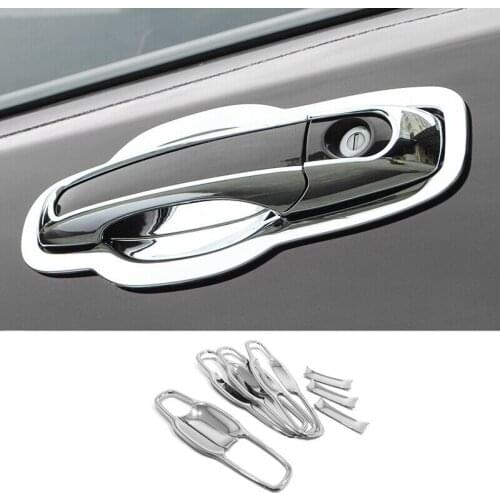 For Jeep Grand Cherokee 2014 2015 2016 2017 Accessories ABS Chrome Car Door Protector Handle Bowl Cover Trim Auto Exterior 8pcs