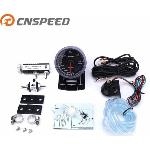 CNSPEED 60mm car turbocharger 2BAR + turbocharged pulse controller kit adjustable 1-30 PSI IN-CABLE car subway YC101347