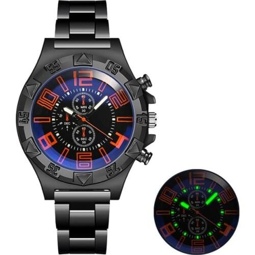 Top Brand Luxury Stainless Steel Wrist Watch Man Clock Casual Sport Watches for Men Blue Fashion Wristwatch