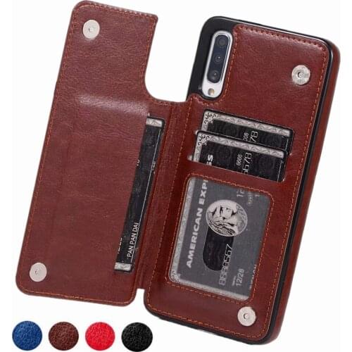 PU Leather Wallet Case for Samsung Galaxy A70 A70S A50 A50S A40 A30S A52 A30 A42 A72 5G M10 Card Slots Magnetic Shockproof Cover