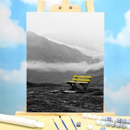 Black And White Landscape Paint By Numbers Package Acrylic Paints 40*50 Canvas Pictures New Design For Wholesale