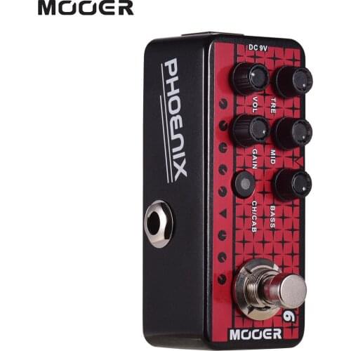 Mooer MICRO PREAMP Series 016 PHOENIX Digital Preamp Preamplifier Guitar Effect Pedal Cabinet Simulation Dual Channels 3-Band EQ