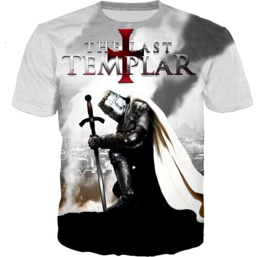 Knights Templar t shirt 3D Printed Rock tshirt Men Women Funny Casual Streetwear hip hop clothes harajuku Tops Camiseta hombre