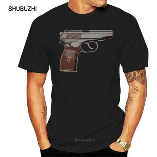 Makarov t shirt Print Short Sleeve S-XXXL male Crazy Basic summer Formal shirt