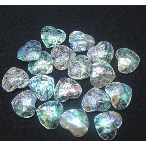 4pcs natural saltwater abalone shell cabochons no hole beads cabs shell cabs heart shape size 20mm diy beads findings for women