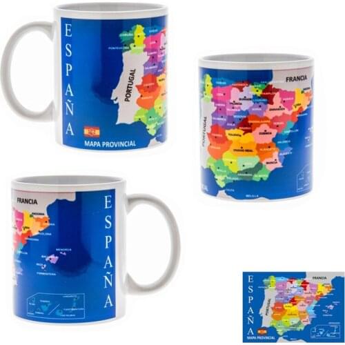 Ceramic mug provincial map Spain