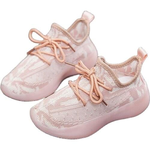 New Girls & Boys Coconut Shoes Breathable Children Casual Sports Mesh Shoes Fashion Soft Bottom Kids Sneakers Size 26-36