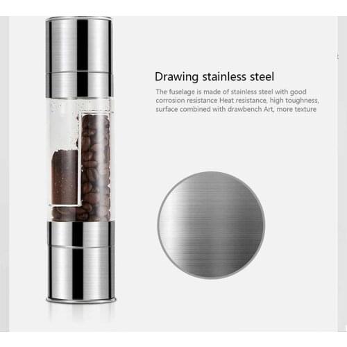 Two In One Spice Mill Manual Pepper Grinder Shaker Grindstone Moedor De Pimenta Salt Containers For Kitchen Herbs Grain Tools