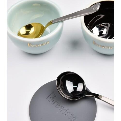Brewista coffee cup measuring spoon SCAA standard titanium alloy stainless steel coffee tasting spoon with storage bag