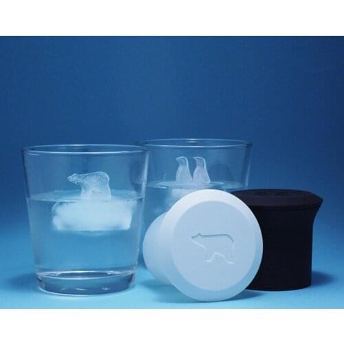 Cute Polar Bear Penguin Silicone Jelly Pudding Ice Cube Mold Ice Tray Maker Mould Party Bar for Whiskey Cocktail lin3812