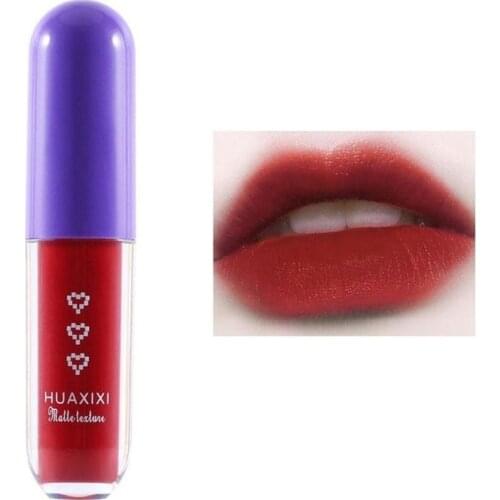 Mini Capsule Lip Glaze Velvet Matte Liquid Lipstick Lip Balm Sexy Lip Tint For Women Lip Makeup Non-stick Cup Lip Gloss Cosmetic