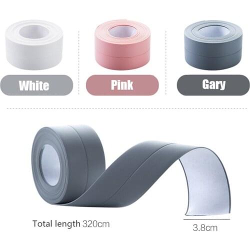 Bathroom Stickers Sink Bath Sealing Strip Tape Self adhesive Oil Proof Wall Sticker Kitchen Countertop Seam Waterproof Strips