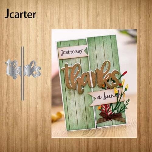 2021 New Arrival Metal Cutting Dies Thanks Letters Craft Handmade Knife Mould Blade Punch Stencils Dies Cut Scrapbooking Model