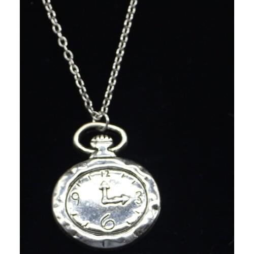 New Fashion Necklace 32x27mm pocket watch Pendants Short Long Women Men Colar Gift Jewelry Choker