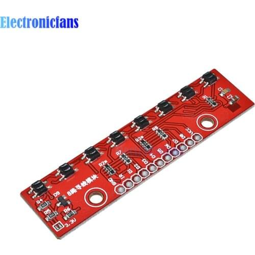 New Diy 8-Channel Infared Tracing Sensor Detector 8bits Tracking Module For Arduino Smart Car Robot Laboratory 5V DC
