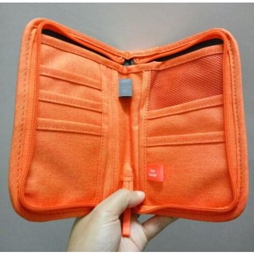 New Fashion Oxford Fabric Solid Color Credit Card Passport Holder Short Cash Wallet Multifunction Travel Passport Bags