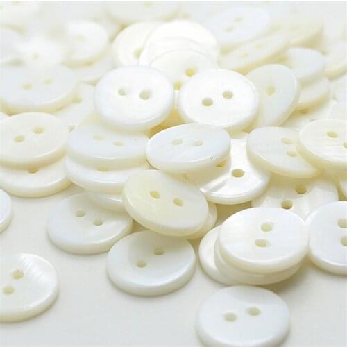Shell Button 10mm natural river shell 100pcs/pack promotion factory direct sale piece for needlework for decoration