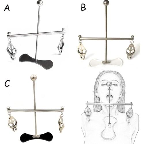 Adjustable Stainless Steel Nipple Clamps Strapon Torture Cage BDSM Bondage Breast Clip Restraints Adult Game Sex Toys For Couple
