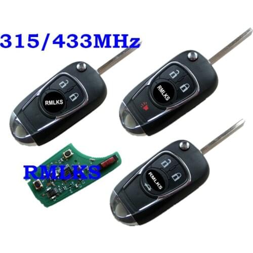 RMLKS Remote Car Key 2 3 4 Buttons Key For Buick For Opel Excelle XT GT New Regal Lacrosse Regal Verano For Chevrolet Flip Key