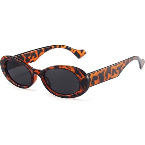 New Oval Frame Women Sunglasses Men Solid Lens Small Sun Glasses Female Shades Male Eyewear